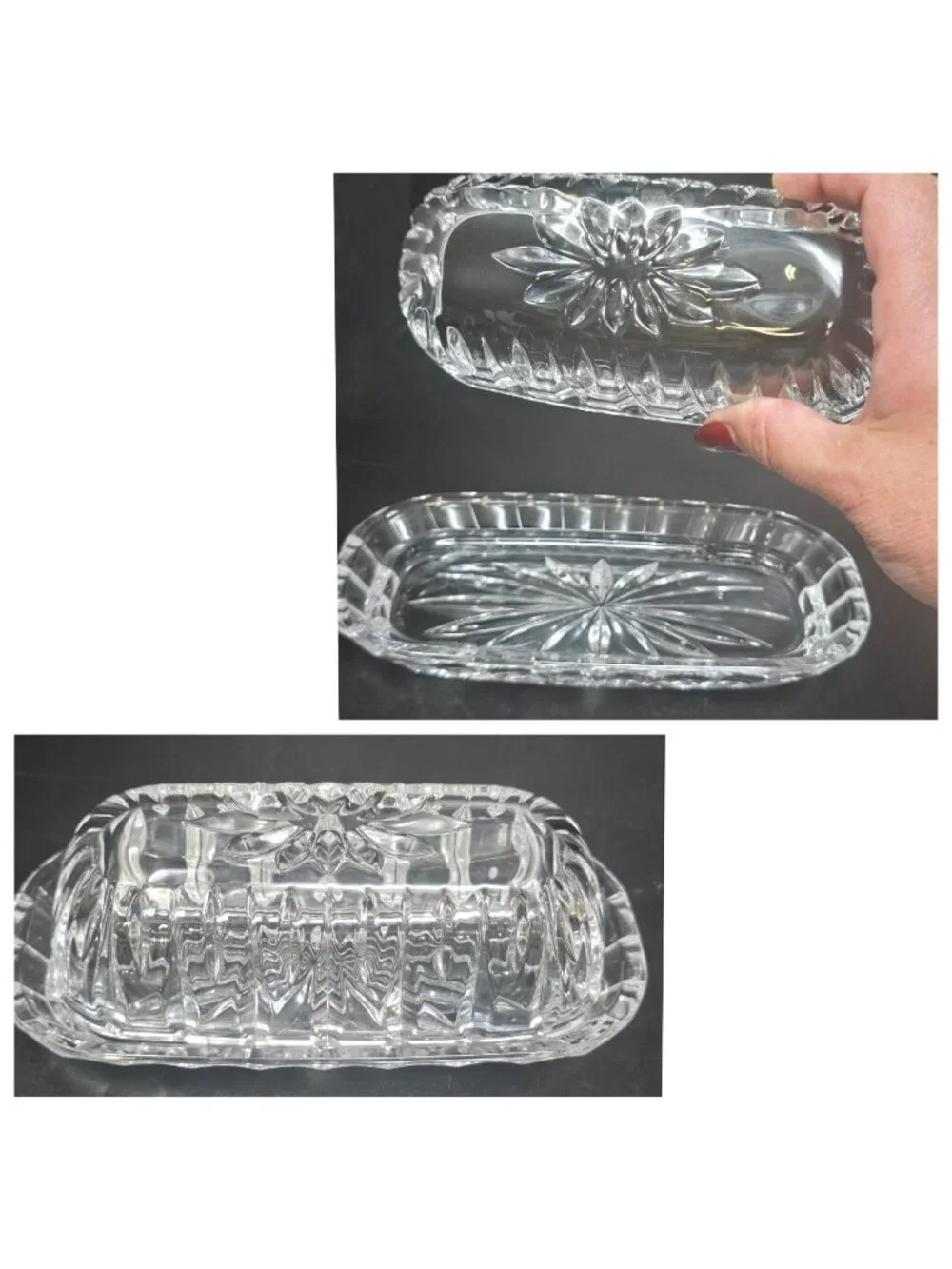 Marquis by Waterford Sheridan Clear Crystal Covered Butter Dish 7.5